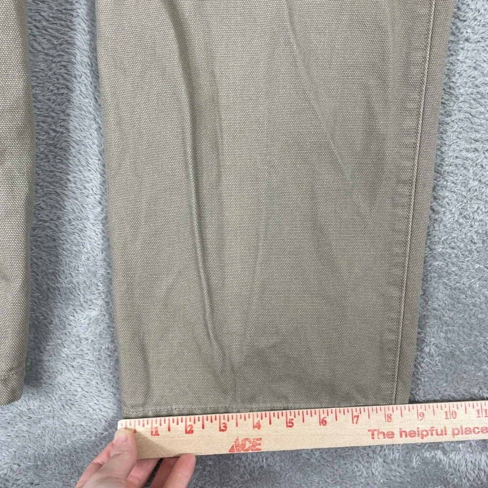 Duluth Trading Co Fire Hose Canvas Pants Mens 30x28 Tan Khaki Workwear Rugged